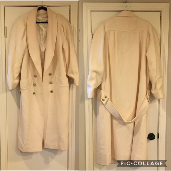 Vintage Jackets & Blazers - Vintage - Double Breasted 100% Wool Coat - Size 14